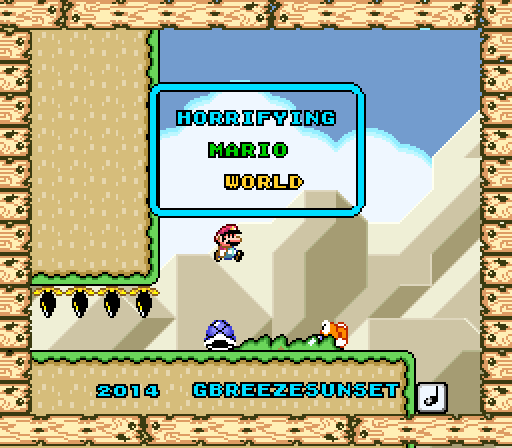 Title Screen of Horrifying Mario World
