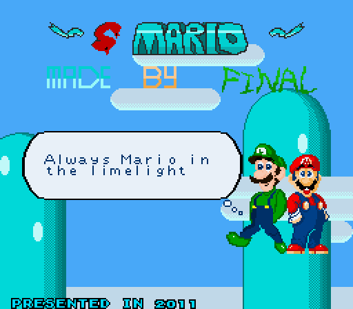 Title Screen of S Mario